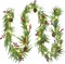 9FT Pre-lit Christmas Garland, 30 LEDs Xmas Lighted Garland with Pinecones